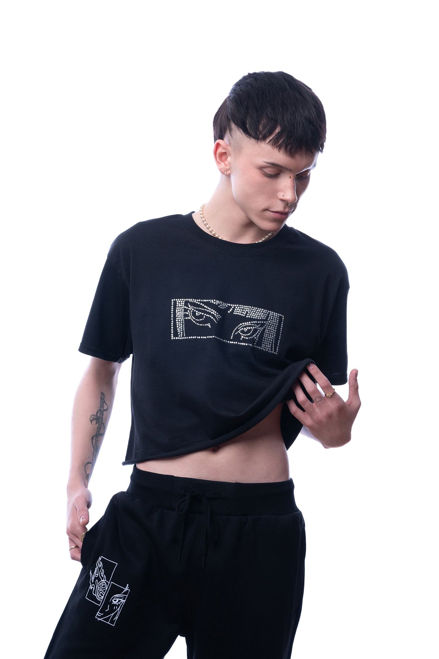 Devil's Gaze Cropped Oversized Tee