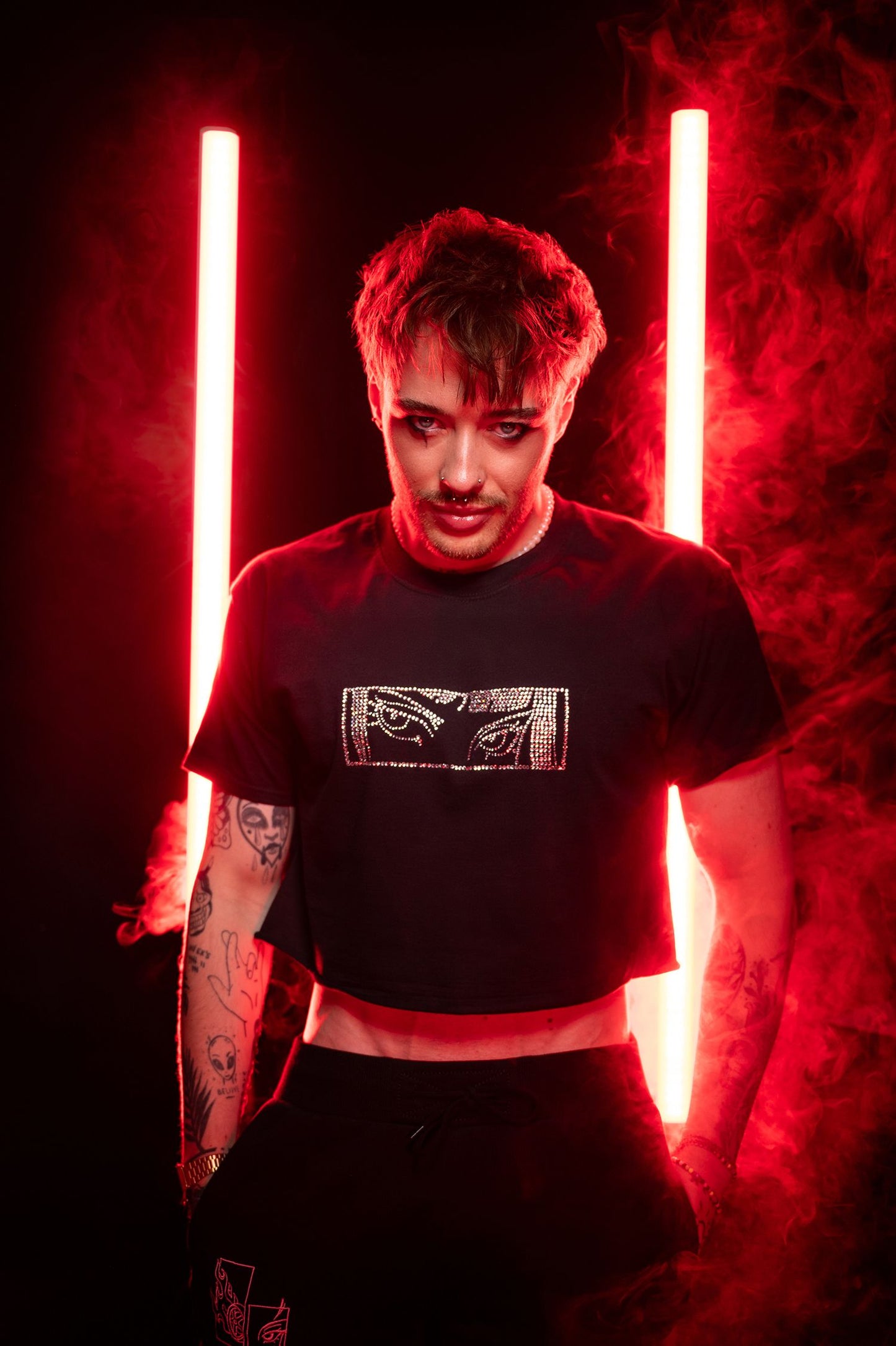 Devil's Gaze Cropped Oversized Tee