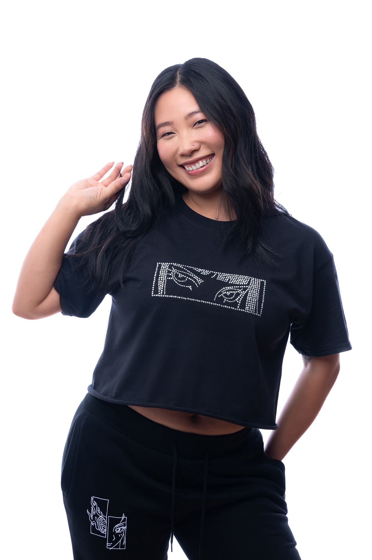 Devil's Gaze Cropped Oversized Tee