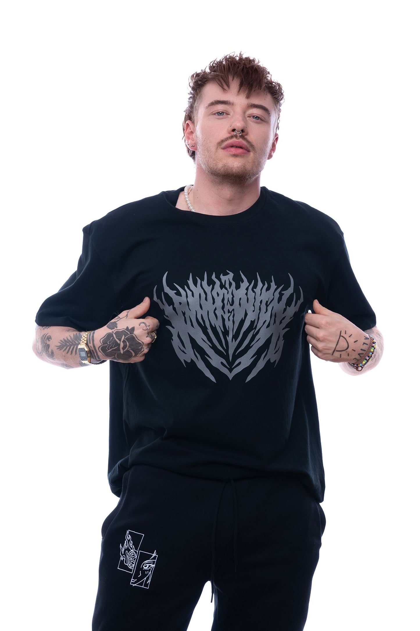 Grey Flames Tee